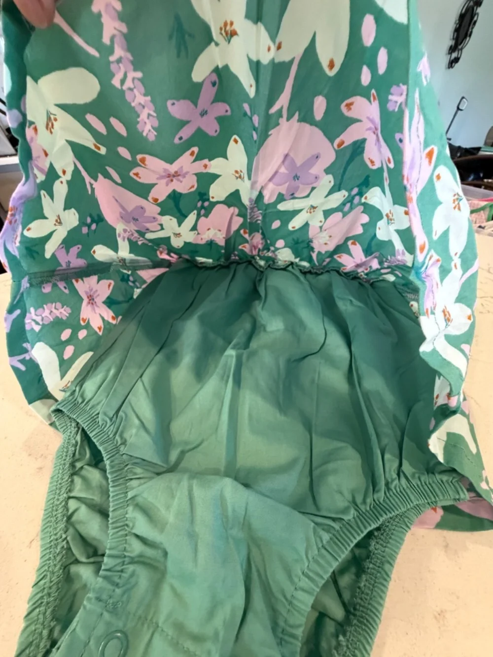 Carter’s Green Floral Dress with Bloom Print (18-M)